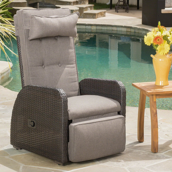 Darby Home Co Keenes Gateway Recliner Patio Chair with Cushion